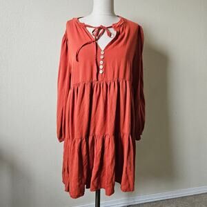 Ecowish Tiered Mini Dress XL